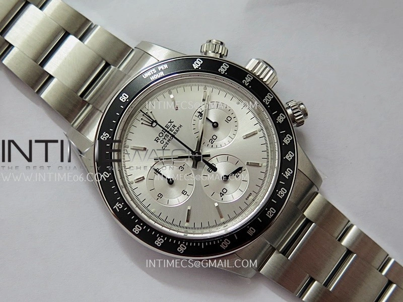 Daytona 116500 Blacken 904L SS PMSF 1:1 Best Edition Silver Dial On 904L SS Bracelet DD4130
