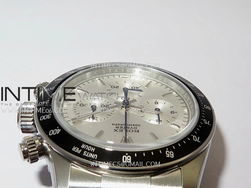Daytona 116500 Blacken 904L SS PMSF 1:1 Best Edition Silver Dial On 904L SS Bracelet DD4130