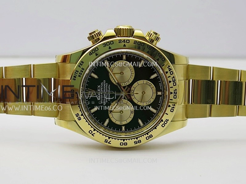 Daytona 126508 YG APSF 1:1 Best Edition Green Dial Stick Markers On 904L YG Bracelet SH4131