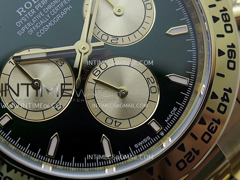 Daytona 126508 YG APSF 1:1 Best Edition Green Dial Stick Markers On 904L YG Bracelet SH4131