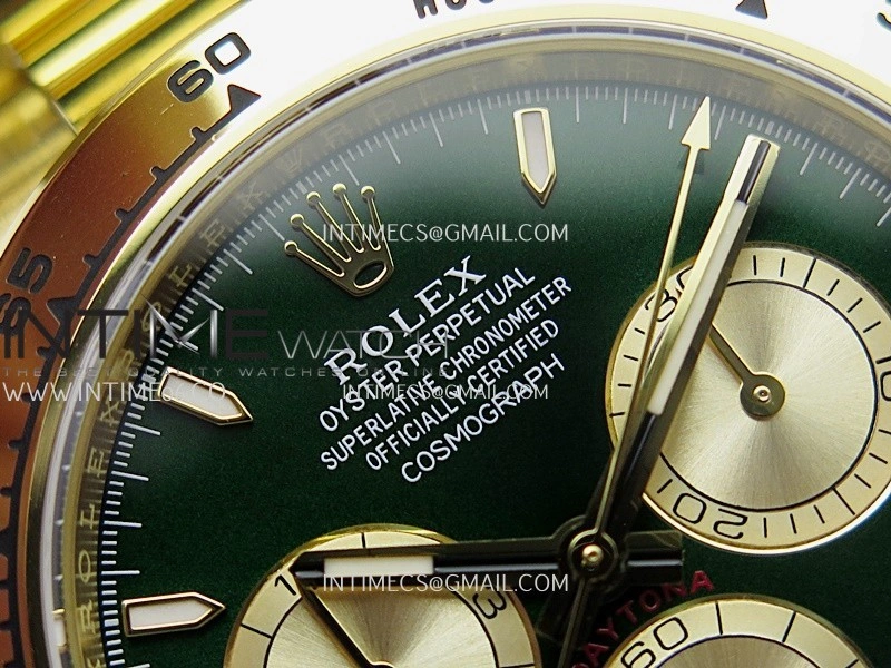 Daytona 126508 YG APSF 1:1 Best Edition Green Dial Stick Markers On 904L YG Bracelet SH4131