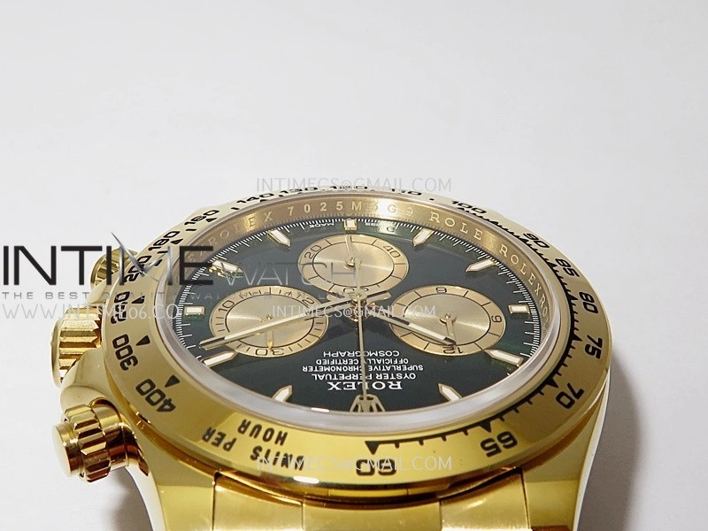 Daytona 126508 YG APSF 1:1 Best Edition Green Dial Stick Markers On 904L YG Bracelet SH4131