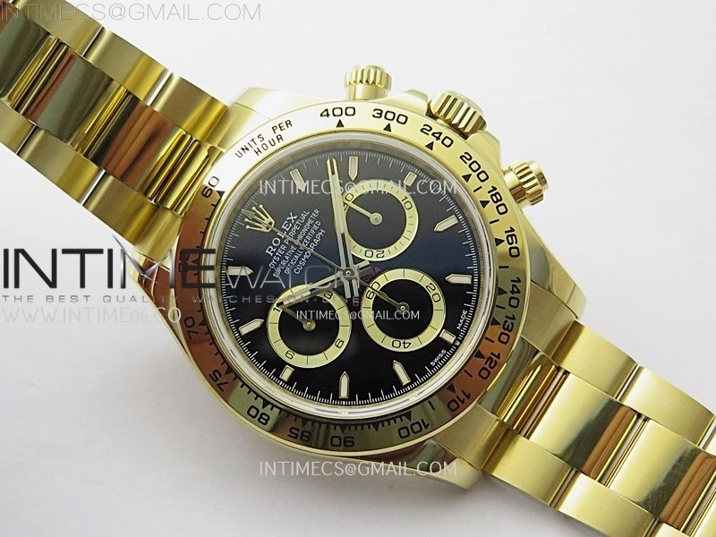 Daytona 126509 904L YG QF Best Edition Black Dial Black Subdial On 904L YG Bracelet SA4131