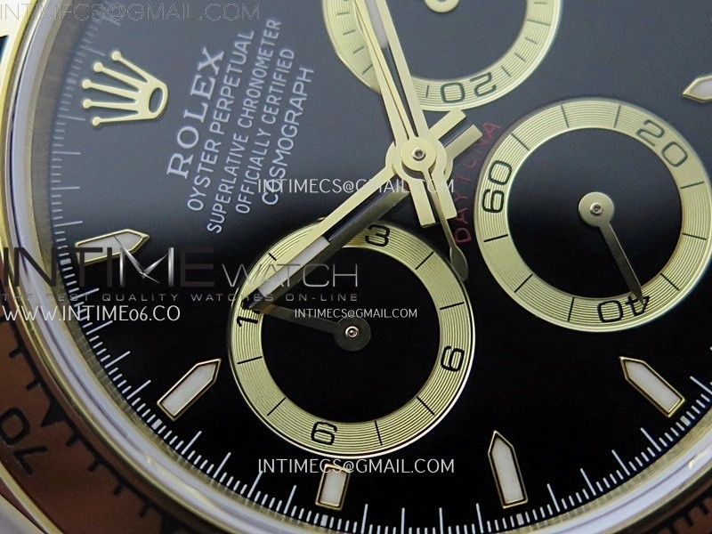 Daytona 126509 904L YG QF Best Edition Black Dial Black Subdial On 904L YG Bracelet SA4131