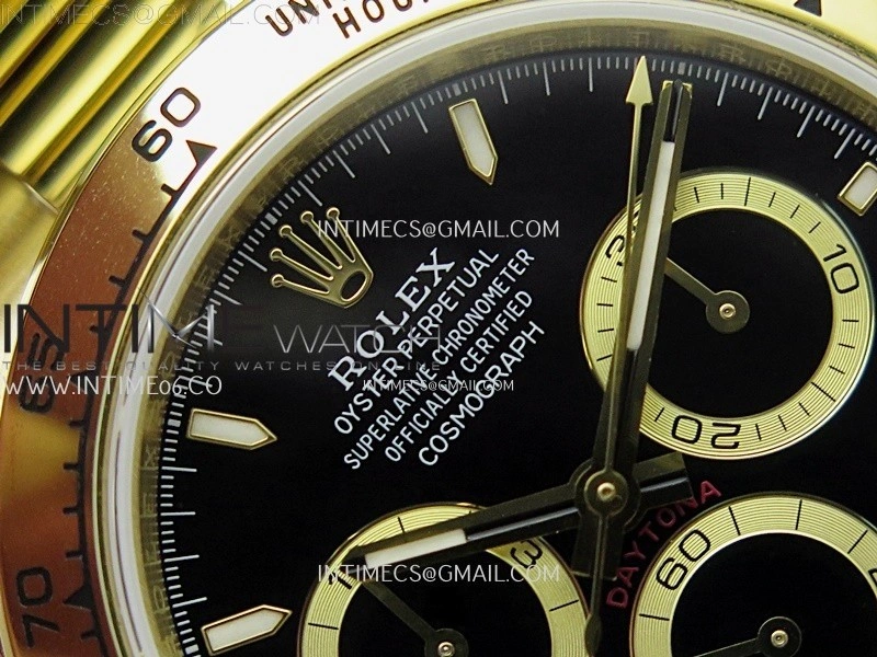 Daytona 126509 904L YG QF Best Edition Black Dial Black Subdial On 904L YG Bracelet SA4131