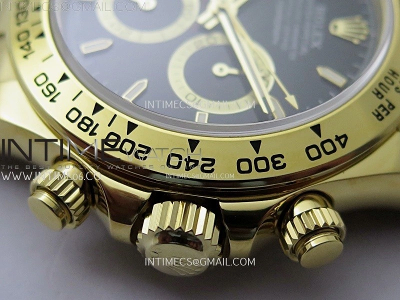 Daytona 126509 904L YG QF Best Edition Black Dial Black Subdial On 904L YG Bracelet SA4131