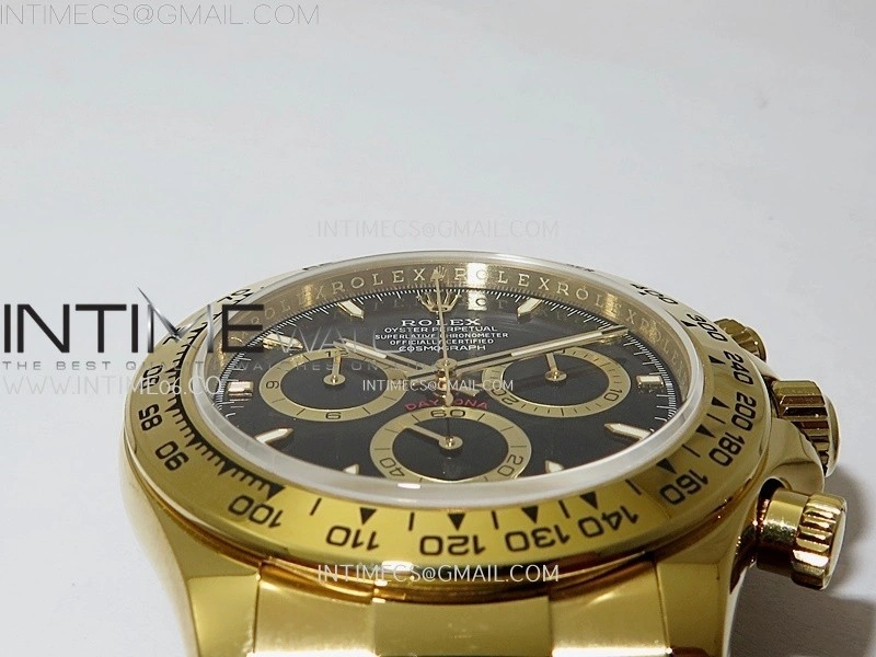 Daytona 126509 904L YG QF Best Edition Black Dial Black Subdial On 904L YG Bracelet SA4131
