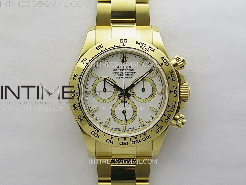 Daytona 126509 904L YG QF Best Edition White Dial White Subdial On 904L YG Bracelet SA4131
