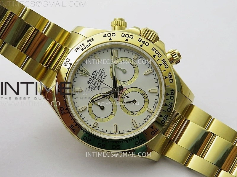 Daytona 126509 904L YG QF Best Edition White Dial White Subdial On 904L YG Bracelet SA4131