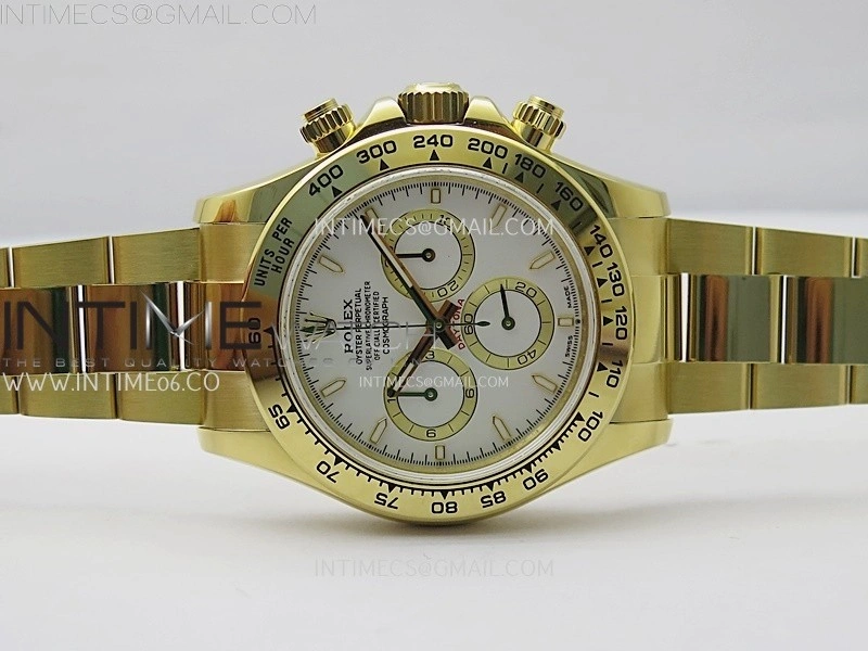 Daytona 126509 904L YG QF Best Edition White Dial White Subdial On 904L YG Bracelet SA4131