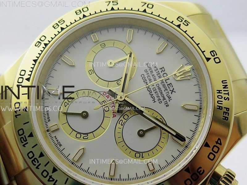 Daytona 126509 904L YG QF Best Edition White Dial White Subdial On 904L YG Bracelet SA4131