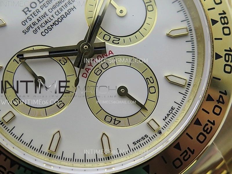 Daytona 126509 904L YG QF Best Edition White Dial White Subdial On 904L YG Bracelet SA4131