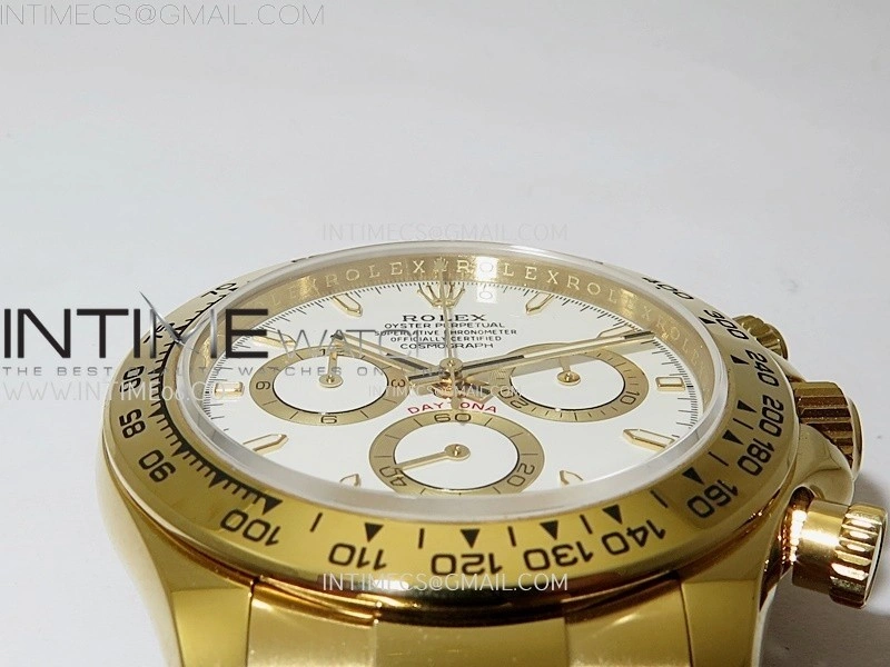Daytona 126509 904L YG QF Best Edition White Dial White Subdial On 904L YG Bracelet SA4131