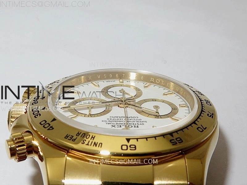 Daytona 126509 904L YG QF Best Edition White Dial White Subdial On 904L YG Bracelet SA4131