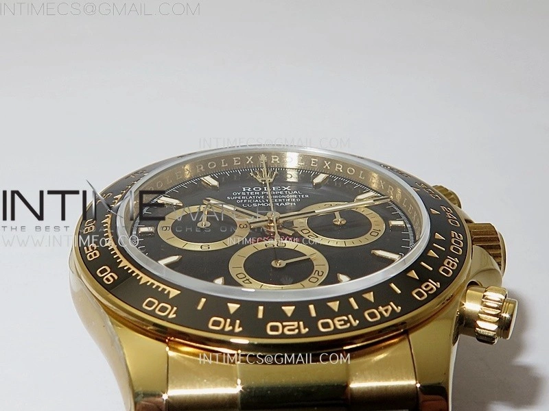 Daytona 126518 904L YG QF Best Edition Black Dial Black Subdial on Oysterflex Strap SA4131
