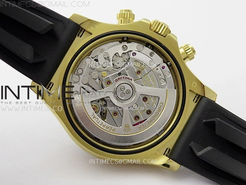 Daytona 126518 904L YG QF Best Edition Black Dial Black Subdial on Oysterflex Strap SA4131