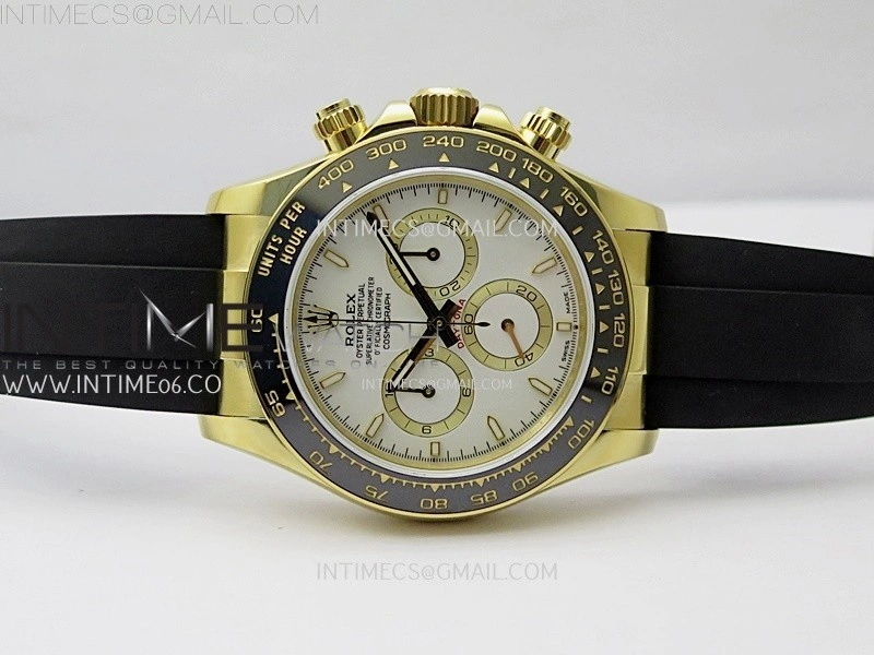 Daytona 126518 904L YG QF Best Edition White Dial White Subdial on Oysterflex Strap SA4131