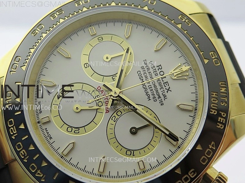 Daytona 126518 904L YG QF Best Edition White Dial White Subdial on Oysterflex Strap SA4131
