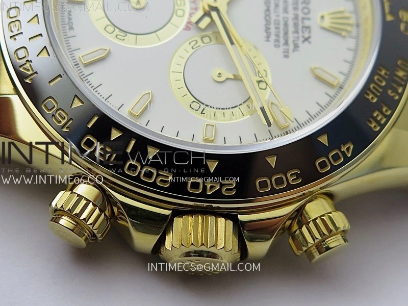 Daytona 126518 904L YG QF Best Edition White Dial White Subdial on Oysterflex Strap SA4131