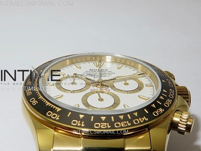 Daytona 126518 904L YG QF Best Edition White Dial White Subdial on Oysterflex Strap SA4131