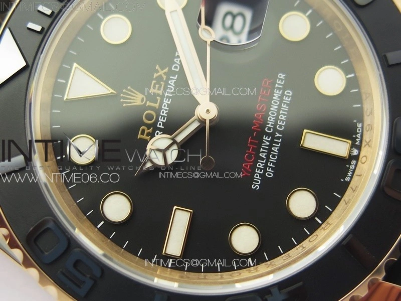 Yacht-Master 126655 RG VSF 1:1 Best Edition Black Ceramic Bezel on Oysterflex Rubber Strap VS3235