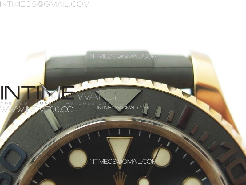 Yacht-Master 126655 RG VSF 1:1 Best Edition Black Ceramic Bezel on Oysterflex Rubber Strap VS3235