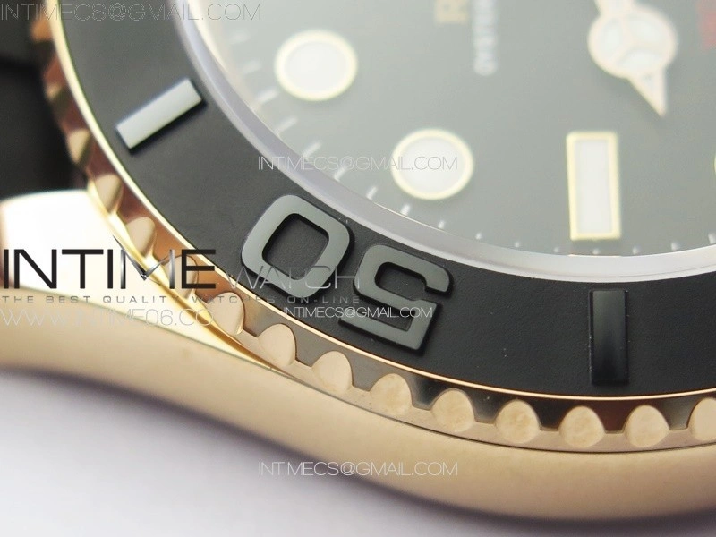 Yacht-Master 126655 RG VSF 1:1 Best Edition Black Ceramic Bezel on Oysterflex Rubber Strap VS3235