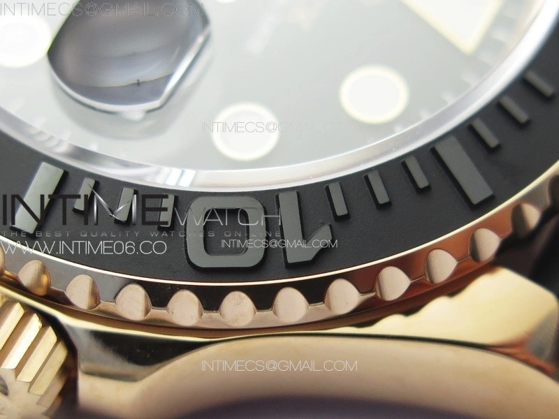 Yacht-Master 126655 RG VSF 1:1 Best Edition Black Ceramic Bezel on Oysterflex Rubber Strap VS3235