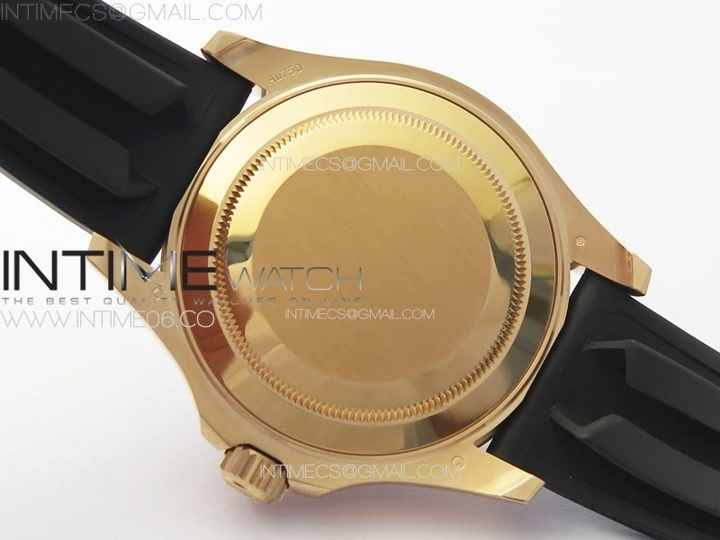 Yacht-Master 126655 RG VSF 1:1 Best Edition Black Ceramic Bezel on Oysterflex Rubber Strap VS3235