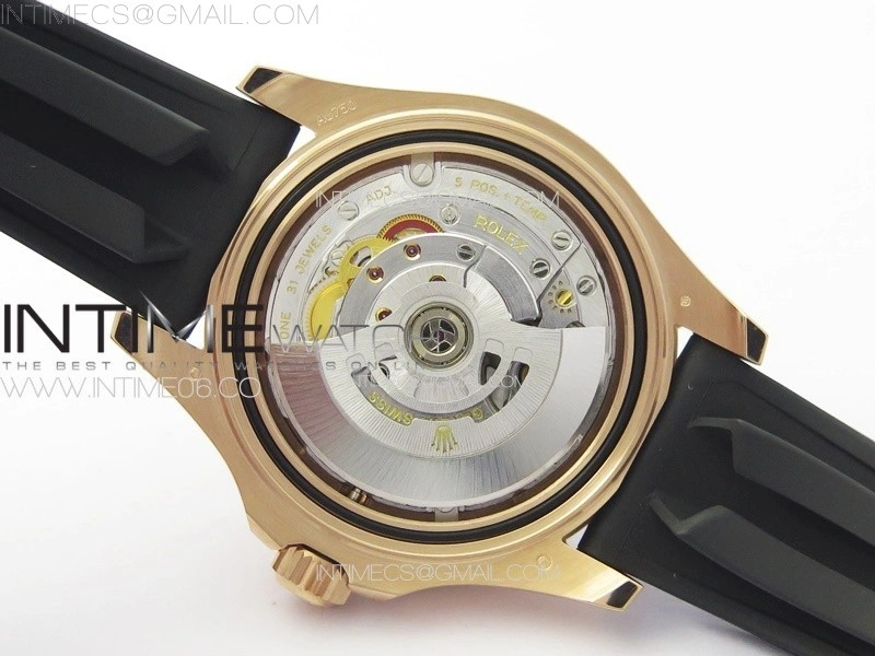 Yacht-Master 126655 RG VSF 1:1 Best Edition Black Ceramic Bezel on Oysterflex Rubber Strap VS3235