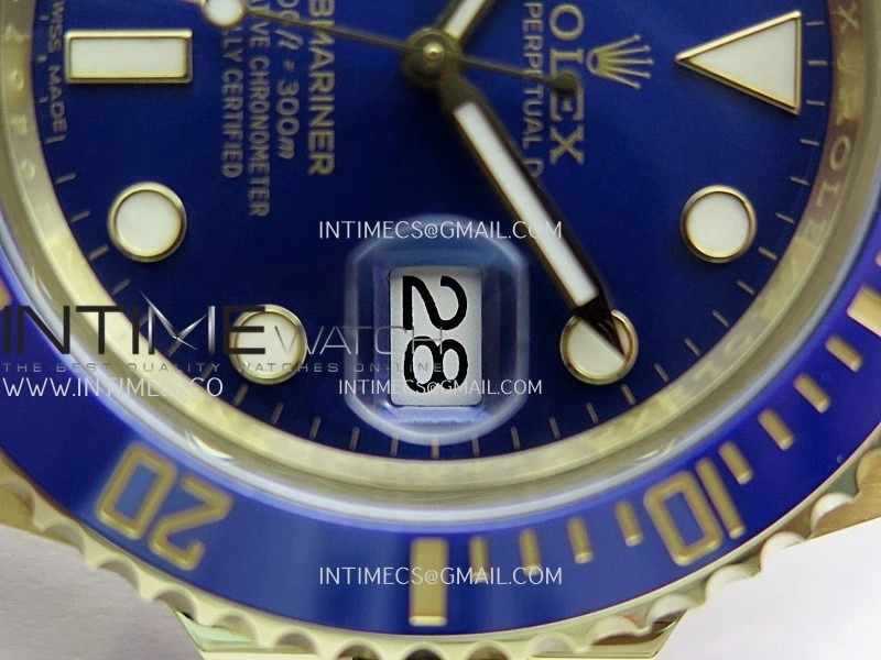 Submariner 116618LB Blue Ceramic Bezel YG VSF 1:1 Best Edition Blue Dial On YG Bracelet DD3135