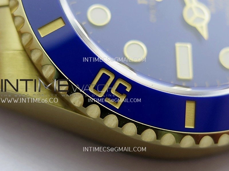 Submariner 116618LB Blue Ceramic Bezel YG VSF 1:1 Best Edition Blue Dial On YG Bracelet DD3135