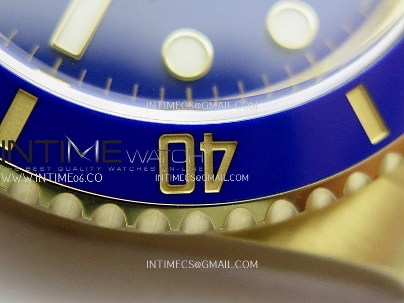 Submariner 116618LB Blue Ceramic Bezel YG VSF 1:1 Best Edition Blue Dial On YG Bracelet DD3135