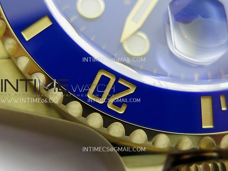Submariner 116618LB Blue Ceramic Bezel YG VSF 1:1 Best Edition Blue Dial On YG Bracelet DD3135