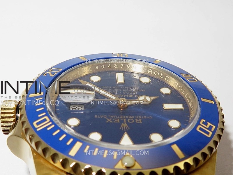 Submariner 116618LB Blue Ceramic Bezel YG VSF 1:1 Best Edition Blue Dial On YG Bracelet DD3135