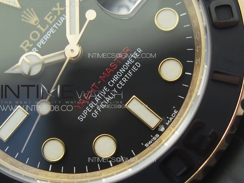 Yacht-Master 126655 RG C+F 1:1 Best Edition Black Ceramic Bezel on Oysterflex Rubber Strap VR3235
