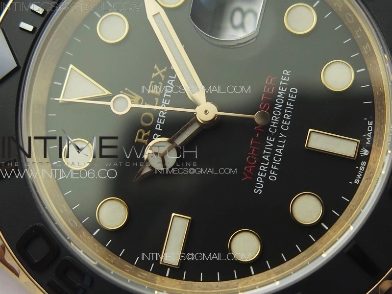 Yacht-Master 126655 RG C+F 1:1 Best Edition Black Ceramic Bezel on Oysterflex Rubber Strap VR3235