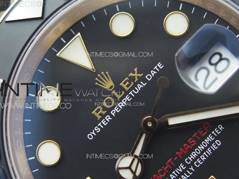Yacht-Master 126655 RG C+F 1:1 Best Edition Black Ceramic Bezel on Oysterflex Rubber Strap VR3235
