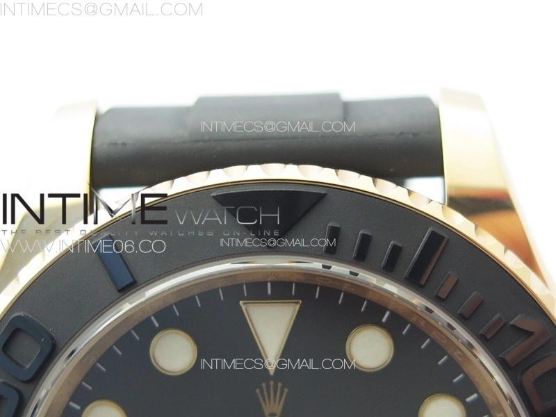 Yacht-Master 126655 RG C+F 1:1 Best Edition Black Ceramic Bezel on Oysterflex Rubber Strap VR3235
