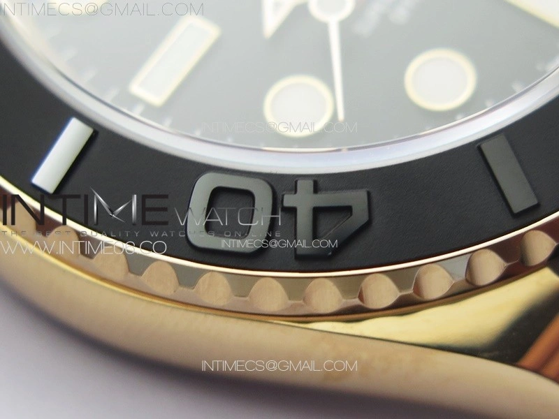 Yacht-Master 126655 RG C+F 1:1 Best Edition Black Ceramic Bezel on Oysterflex Rubber Strap VR3235