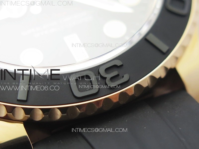 Yacht-Master 126655 RG C+F 1:1 Best Edition Black Ceramic Bezel on Oysterflex Rubber Strap VR3235