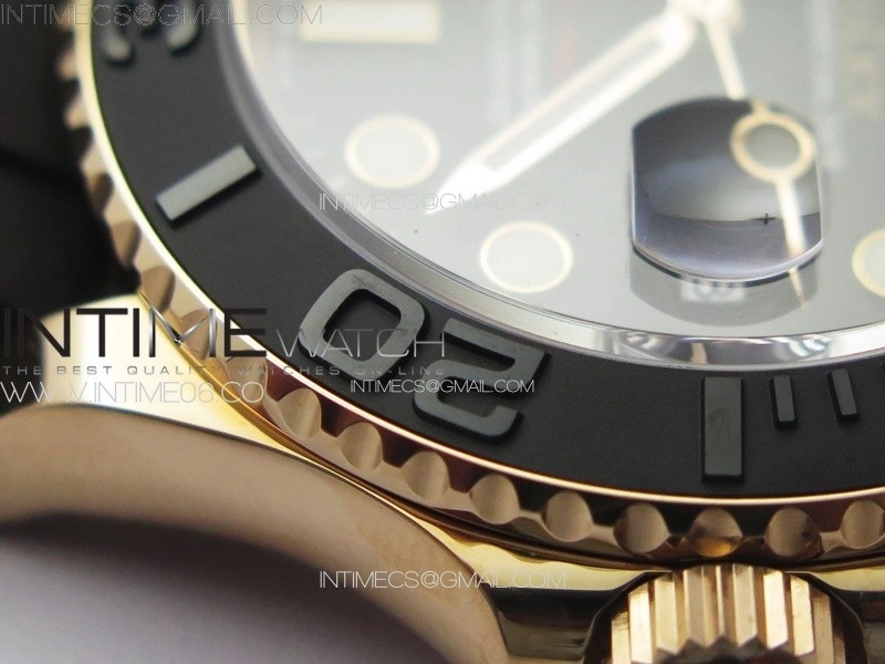 Yacht-Master 126655 RG C+F 1:1 Best Edition Black Ceramic Bezel on Oysterflex Rubber Strap VR3235