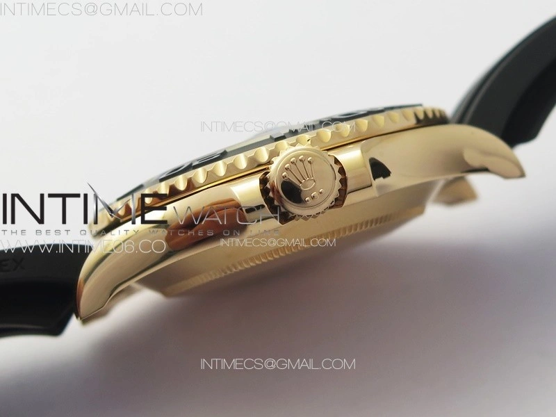 Yacht-Master 126655 RG C+F 1:1 Best Edition Black Ceramic Bezel on Oysterflex Rubber Strap VR3235