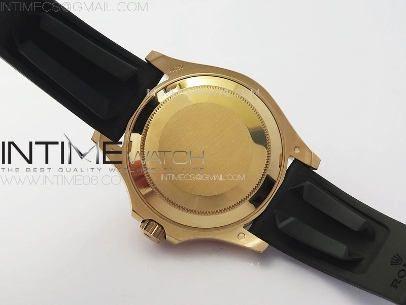 Yacht-Master 126655 RG C+F 1:1 Best Edition Black Ceramic Bezel on Oysterflex Rubber Strap VR3235