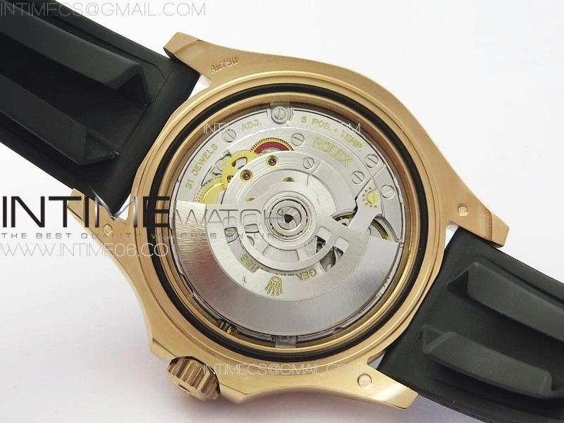 Yacht-Master 126655 RG C+F 1:1 Best Edition Black Ceramic Bezel on Oysterflex Rubber Strap VR3235