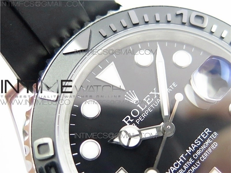 Yacht-Master 42mm 226659 316L BP 1:1 Best Edition 3D Black Ceramic Bezel on Black Rubber Strap SA3235