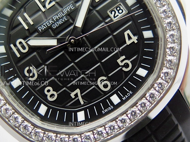 Aquanaut 5267 SS PPF 1:1 Best Edition Black Textured Dial On Black Rubber Strap Ronda Quartz