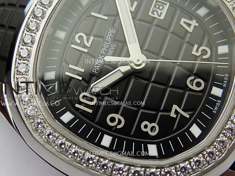 Aquanaut 5267 SS PPF 1:1 Best Edition Black Textured Dial On Black Rubber Strap Ronda Quartz