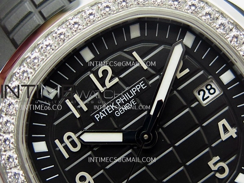 Aquanaut 5267 SS PPF 1:1 Best Edition Black Textured Dial On Black Rubber Strap Ronda Quartz