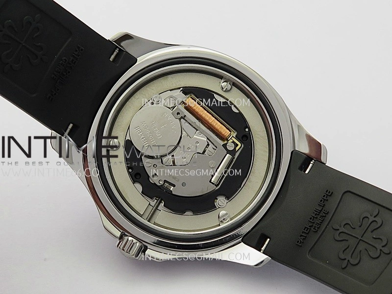 Aquanaut 5267 SS PPF 1:1 Best Edition Black Textured Dial On Black Rubber Strap Ronda Quartz
